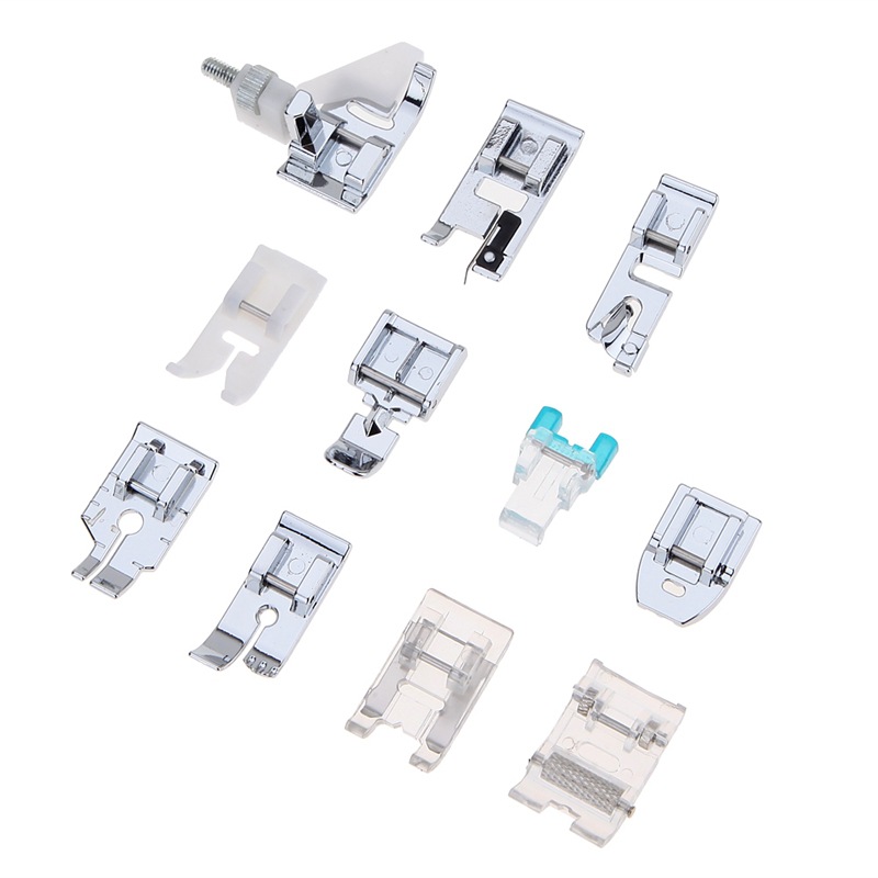 11pcs Sewing Machine Supplies Presser Foot Feet for Sewing Machines Feet Kit Set With Box For FHSM-505A