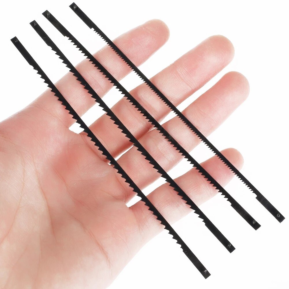 20PCS Carbon Steel Scroll Saw Blades 10T/15T/18T/4T Hand Saw Blade Woodworking Tool For Vutting Cut Wood Plastic Foam