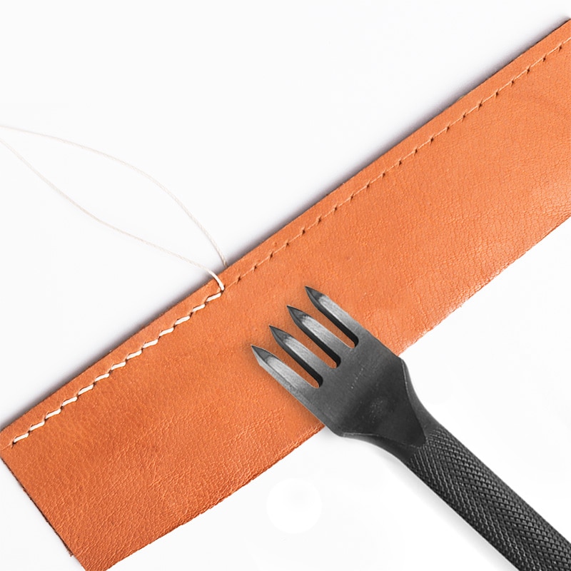 Practical Leather Punch Tool 2/4 Prong Wallet Bags Belts Leather Punching Tools Durable Leather DIY Craft Carving Tool