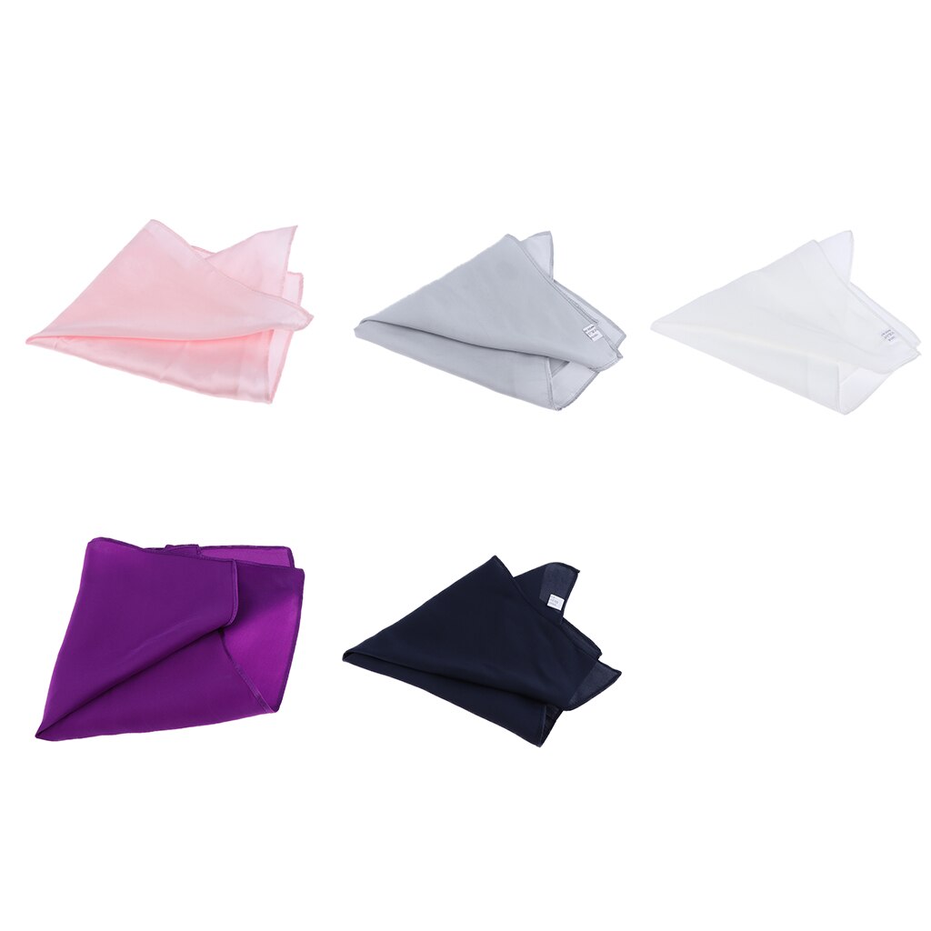 Mouchoir à poches pour hommes | Soie mûre, douce, carré uni, couleurs variées, pour fêtes de soirée d'église de mariage, 100%