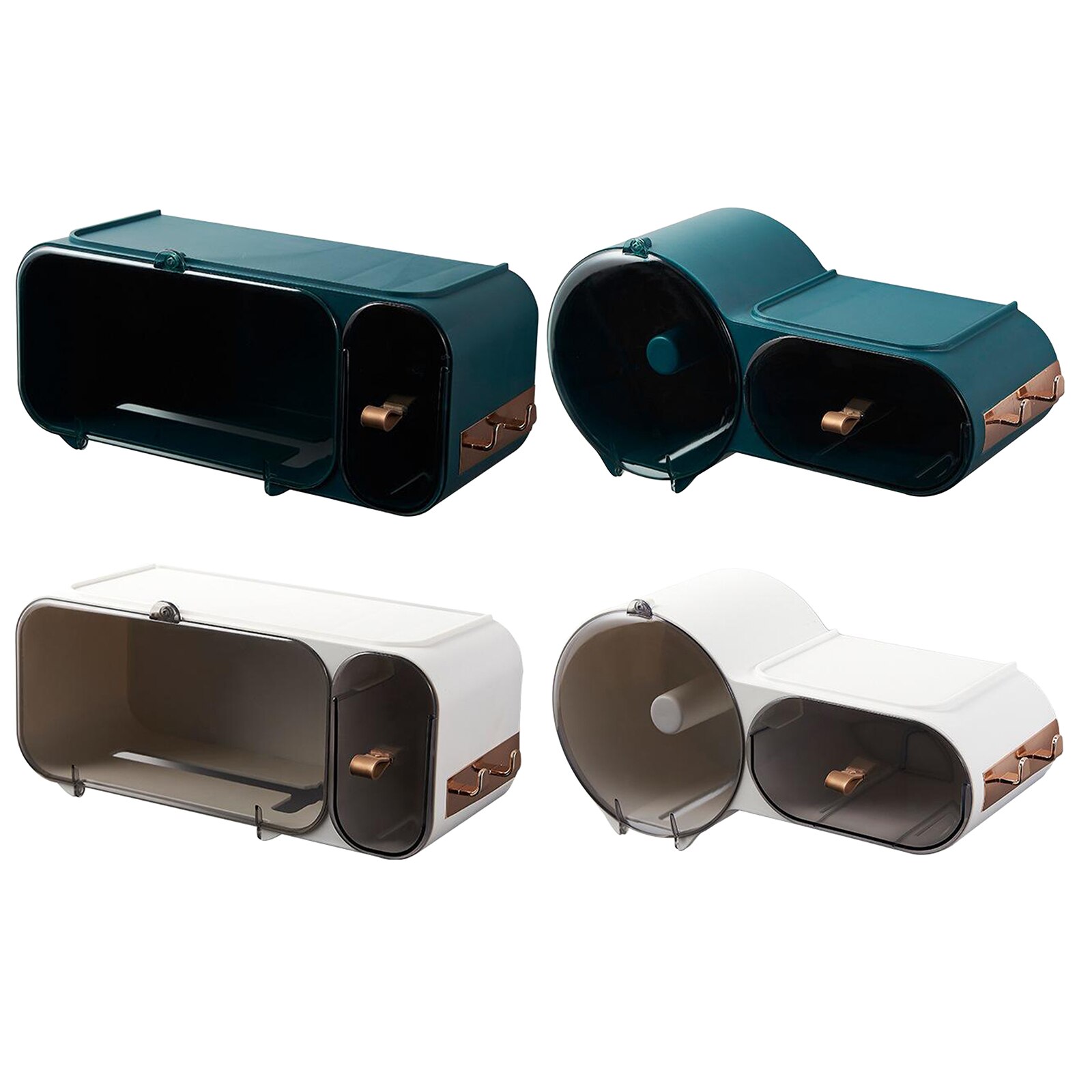 Waterdichte Wall Mount Toiletrolhouder Plank Wc-papier Lade Roll Papier Opbergdoos Creatieve Lade Tissue Doos Thuis