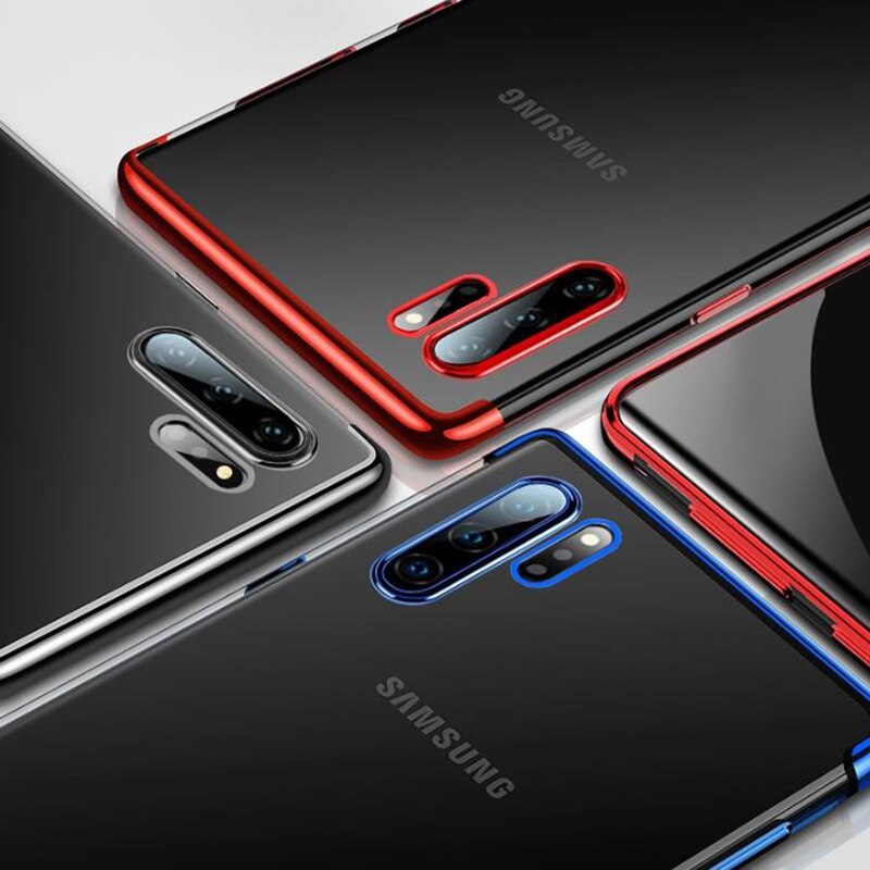 Lamorniea miękka TPU Case do Samsung Galaxy uwaga 10 poszycia miękkie czyste etui z TPU do Samsung Note 10 Plus Note10 Pro telefon przypadku