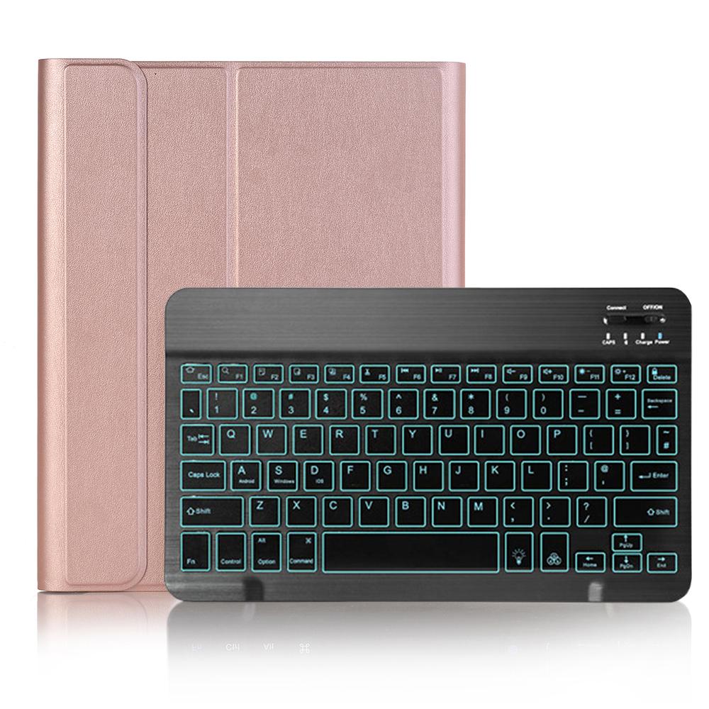 Backlit Keyboard Case voor Apple iPad Air 10.5 Air 3 Case voor iPad Pro 10.5 Bluetooth Toetsenbord Cover funda Potlood Slot: Rose Gold with Black