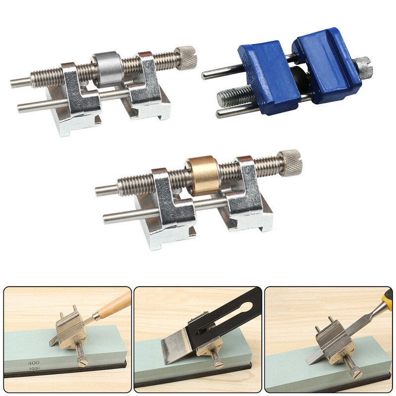 Stainless Steel chisel sharpener Side Clamping Fixed Honing Guide for Wood Chisel Planer Flat Chisel Sharpening