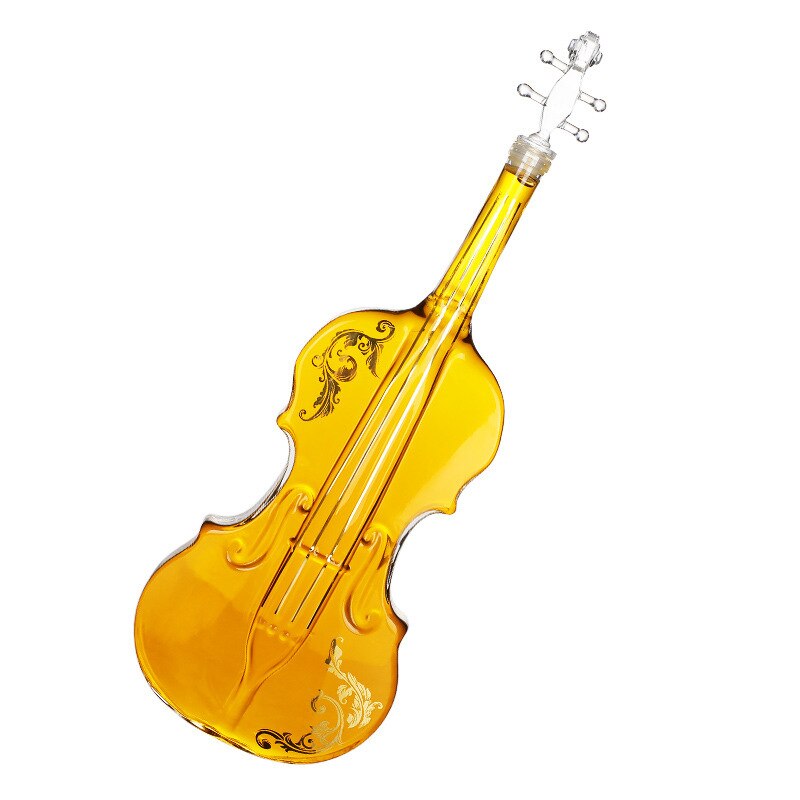 Craft Bottle Violin Glass Bottle High-End Whisky Violin Decanter Wine Whiskey Decanter Bottle Set