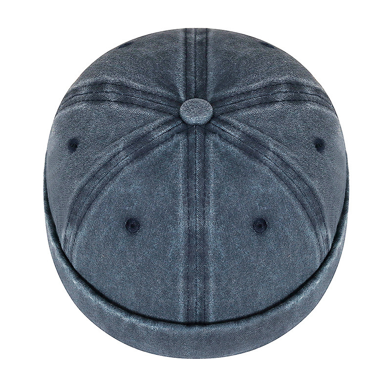 Brimless Hats for Men Womens Skullcap Mens Vintage Docker Beanie Cap Washed Cotton Rolled Cuff Harbour Hat