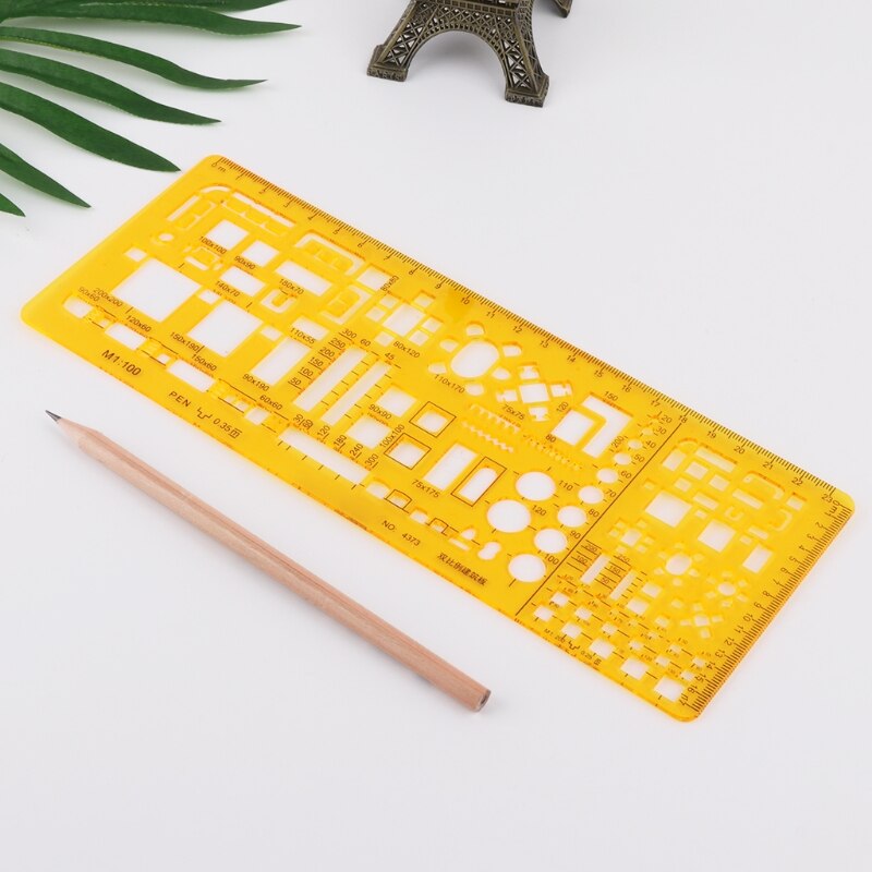 Architectural Template Ruler Drawings Stencil Measuring Tool Supply