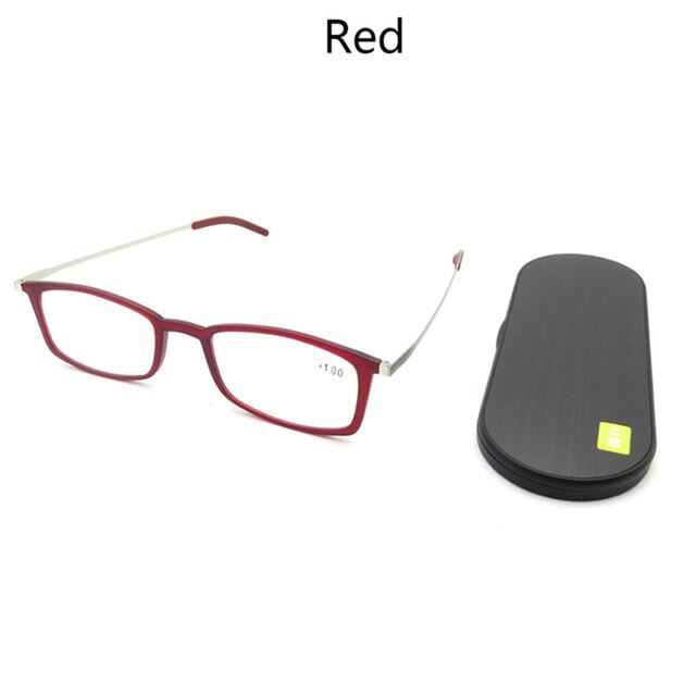 Dünne Anti-Blau Strahl Lesebrille Tragbare Platz Tr90 Brille Brillen Mit Telefon Magnetische fallen Brillen Rahmen Männer Frauen + 2