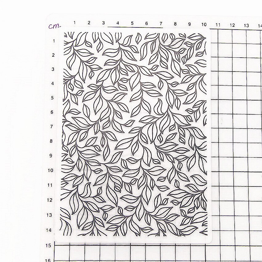 Easter plastic clock template lush green leaf craft card making paper card album wedding decoration Embossing folders