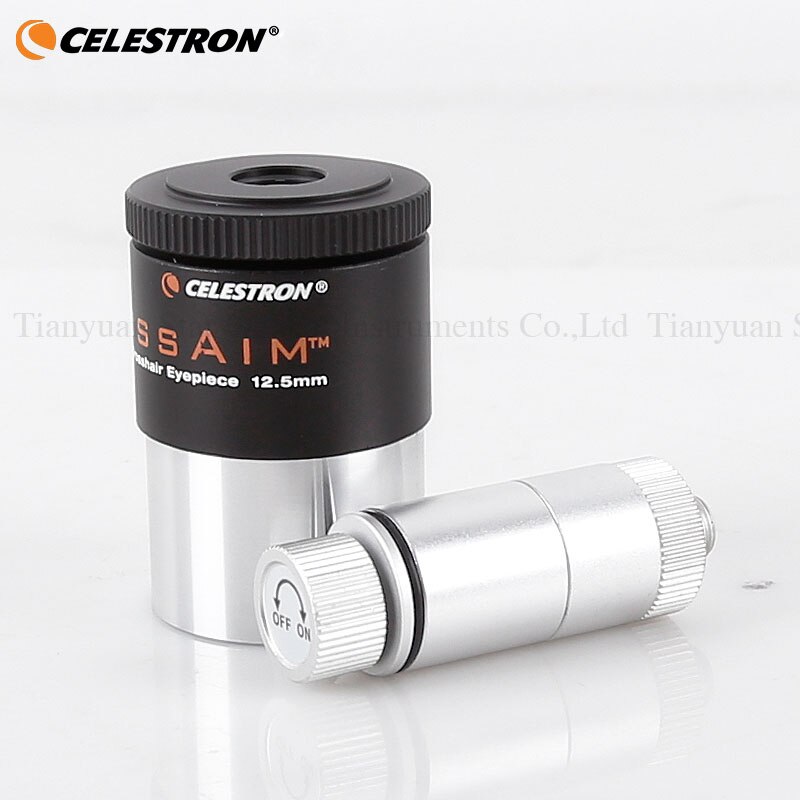 Celestron 1.25&quot; Illuminated Eyepiece 12.5mm Double Line Crosshair Reticle Eyepiece for Astronomy Telescope Monocular Bonocular