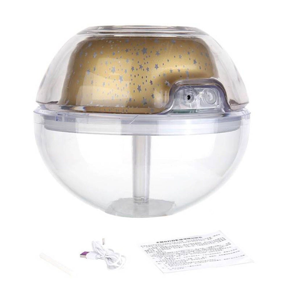 USB Kleurrijke LED Projector Licht diffusore ambiente Luchtbevochtiger reed diffuser sticksCrystal Projectie Lamp Night Lamp: A