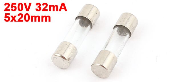 UXCELL 10 stks Quick Fast Blow Zekering Glas 5X20mm 250 v 32Ma 0.032A