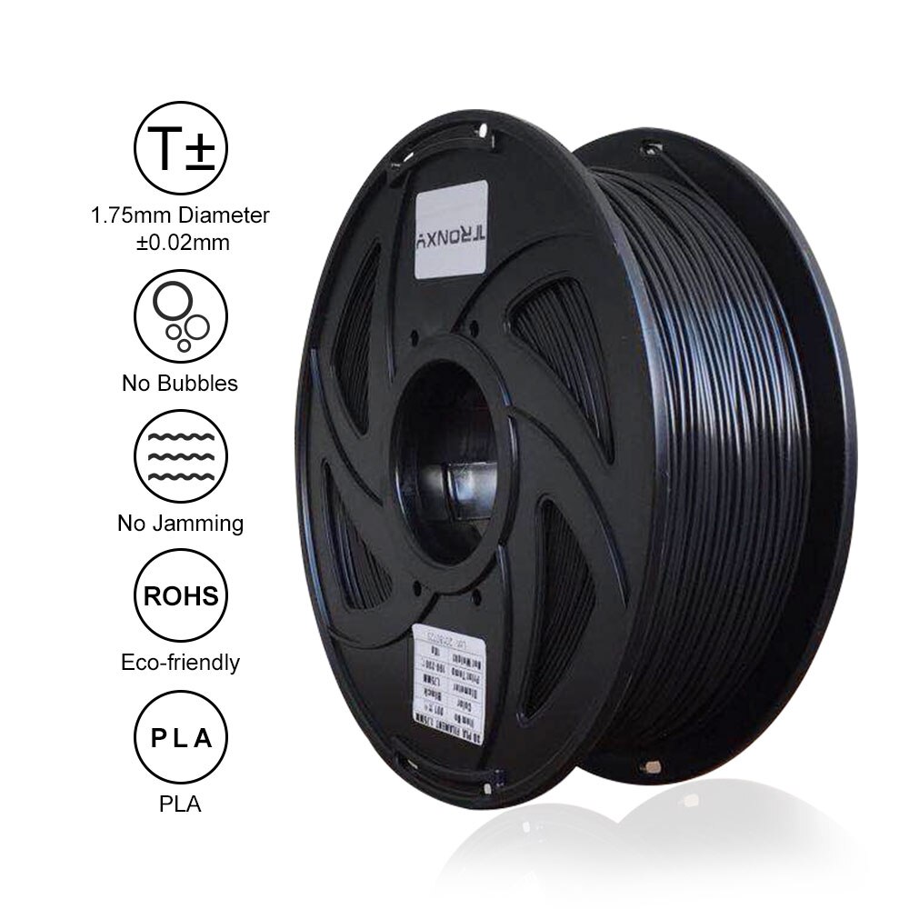 Tronxy 3D Printer Onderdelen 1.75Mm Pla Filament Plastic 1Kg/Roll Wit Zwart Geel Rood Kleur In Eu magazijn 3D Afdrukken Materialen