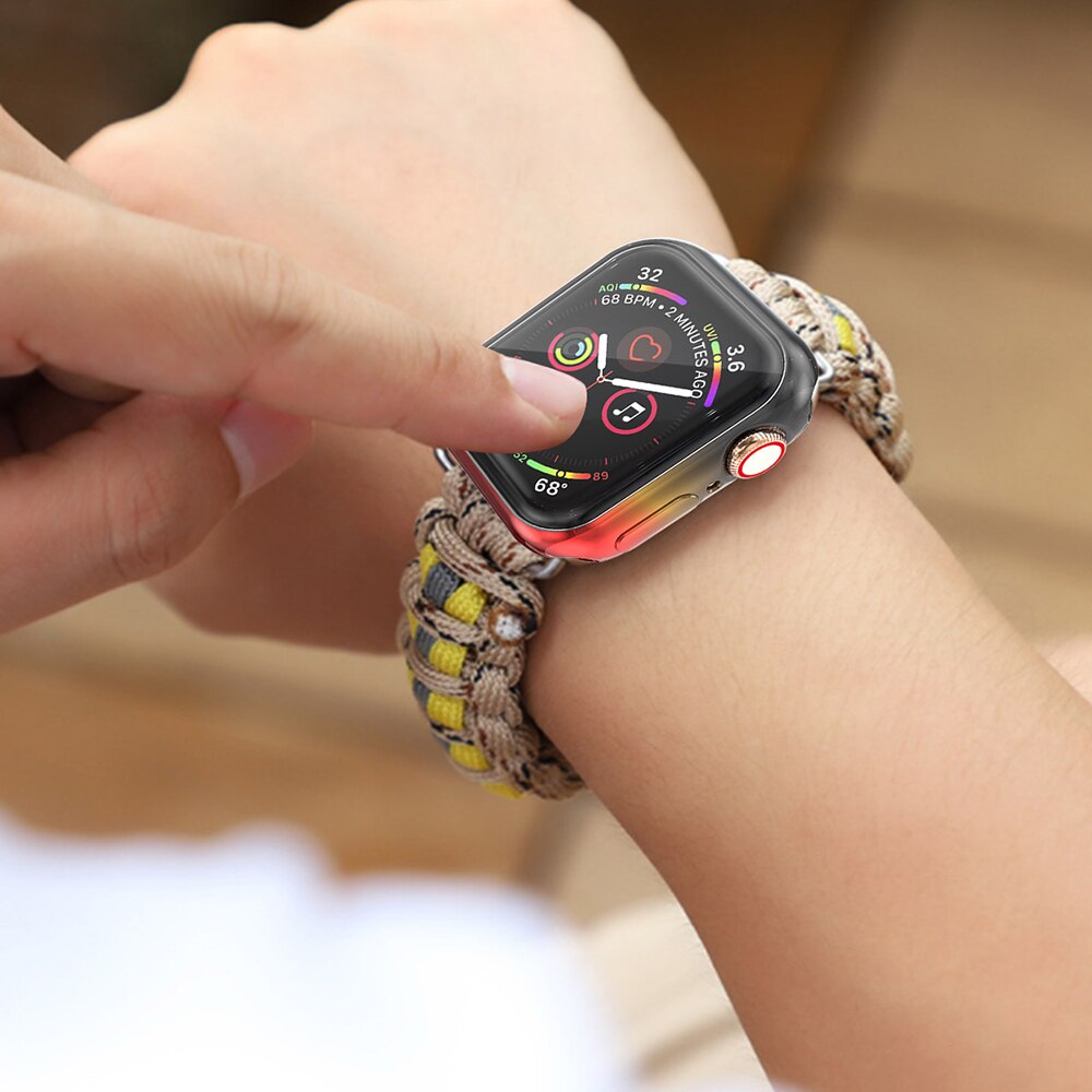 360- ai klokkedeksel til apple watch-deksel 3 2 1 42mm 38mm mykt fargerikt tpu-skall + skjermbeskytter for iwatch 5 4 44mm 40mm