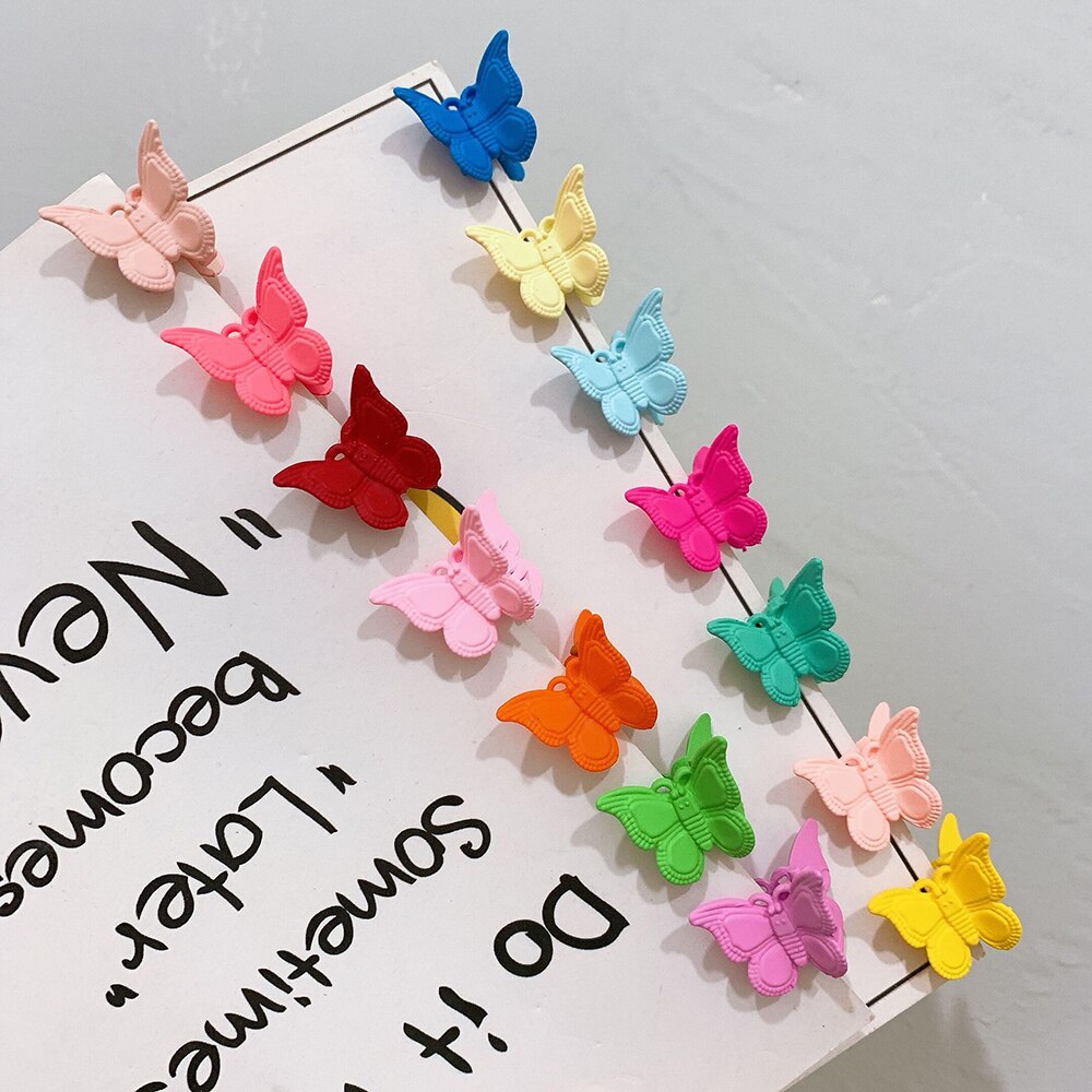 20/50/100Pcs Baby Meisje Vlinder Haar Clips Gemengde Kleur Mini Haar Klauwen Haarspelden Haarspeldjes Kaak hoofddeksels Koreaanse Haaraccessoires