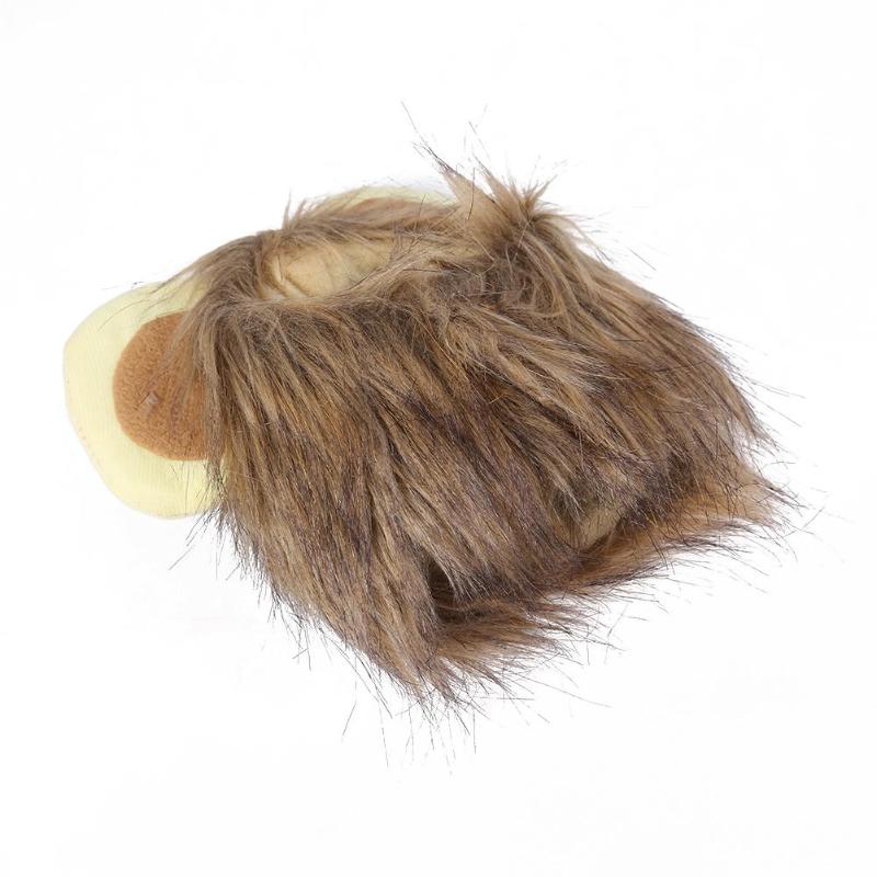 Gorro de pelo de León con orejas de Melena para emulación de perro de Gato, bufanda de disfraz para otoño e invierno, para mascotas