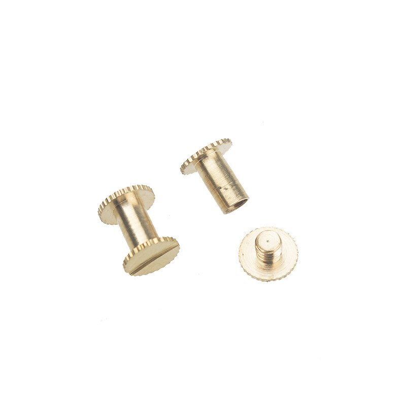 XUNZHE 20Pcs Zuiver koper schroefdraad I-schroef Klinknagel lederen schroef riem tas decoratie klinknagel lederen hardware accessoires Foto album