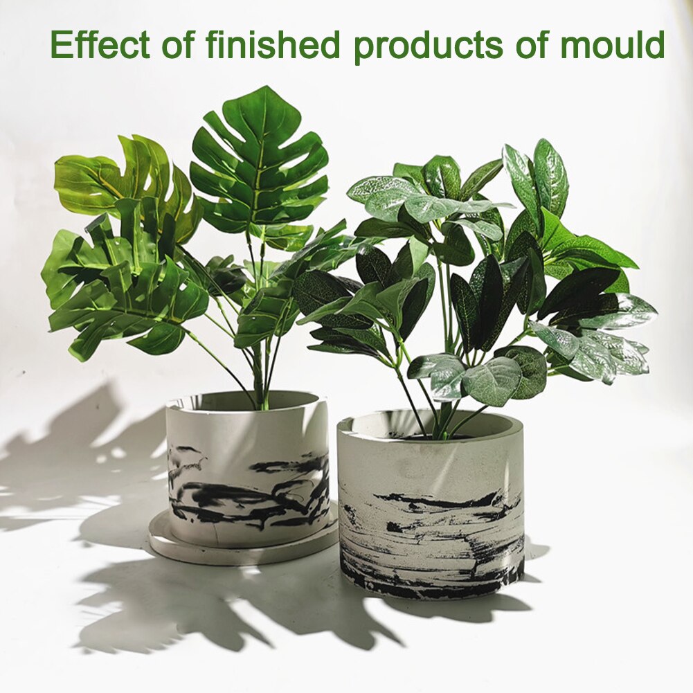 Large Round Concrete Making DIY Flowerpot Mold Multifunctional Home Double Layer Gardening Concrete Pot Mold Decoration