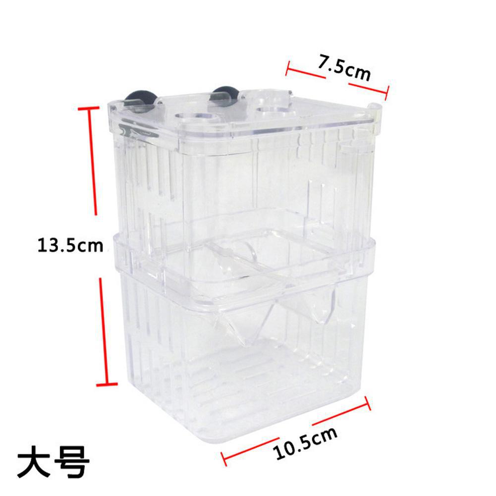 Double Layer Self Floating Incubator with Suction Cup Aquarium Hatching Fish Breeding Box