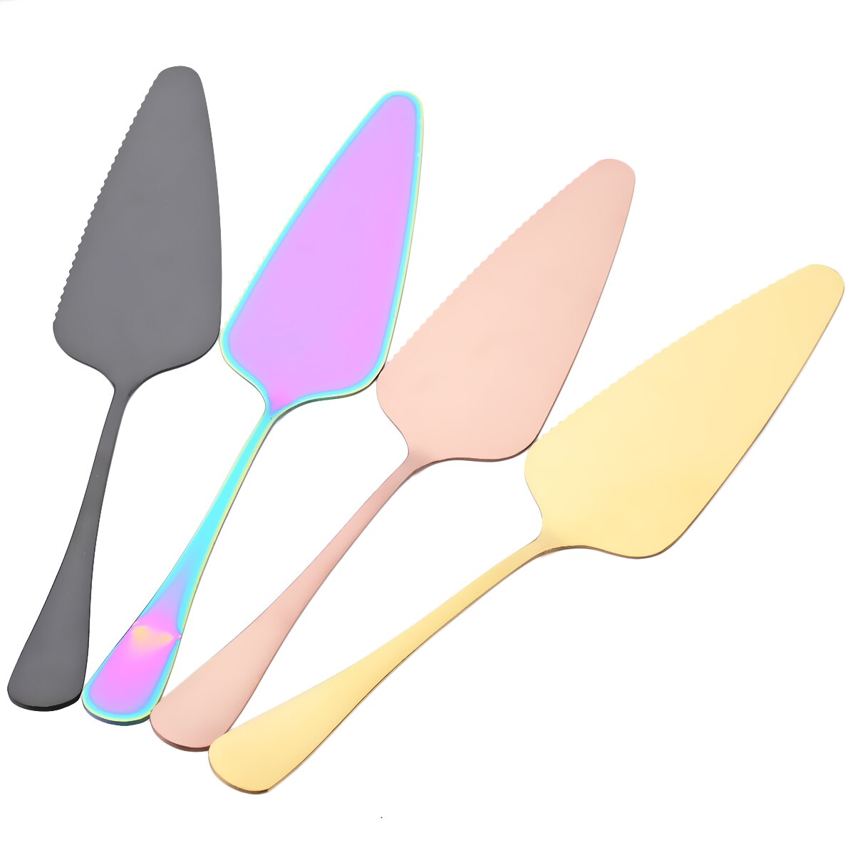 Gold Triangle Pizza Spatula Set Stainless Steel Toothed Cake Spatula Cheese Spatula Cake Spatula Baking Kitchen Accessories Tool