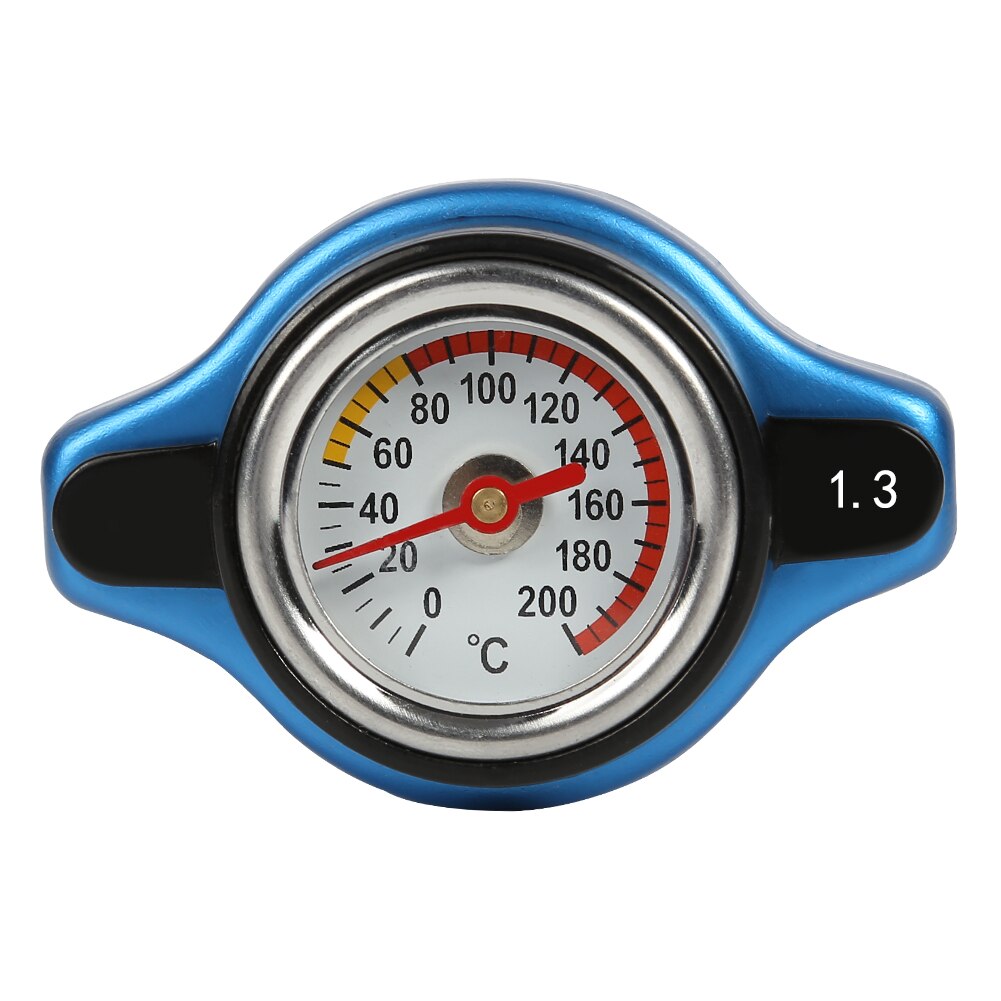 thumbnail image 2 of 1.3 Bar Thermostatic Radiator Cap With Temperature Meter - Blue Aluminum Universal Fit 2 of 6