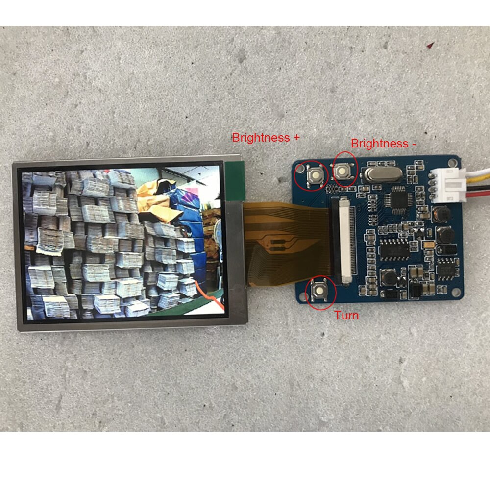 3 zoll TFT LCD Anzeige modul Bausatz 4:3 320x 240 1 weg RCA Video eingang DC5V-12V