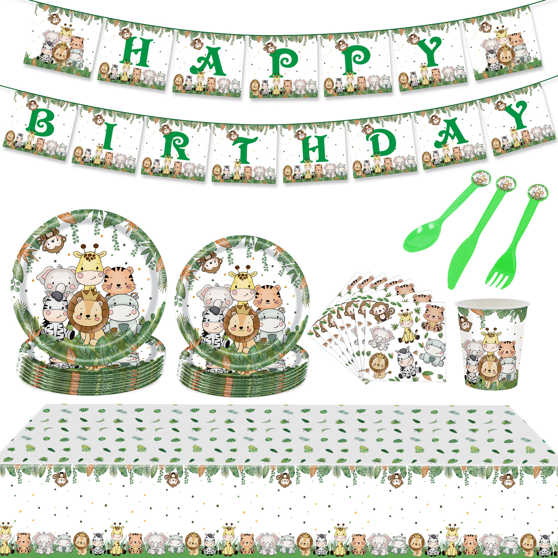 Gelukkige Verjaardag Jungle Dieren Verjaardagsfees... – Grandado, image size:1920x1920