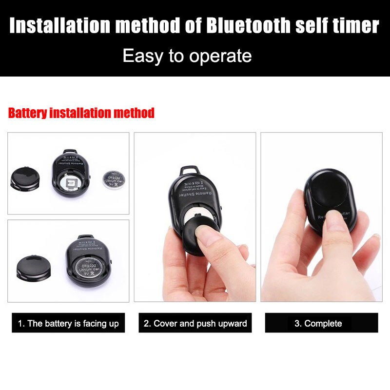 Wireless Bluetooth Smart Phone Camera Remote Control Selfie Stick Shutter for Android IOS SP99