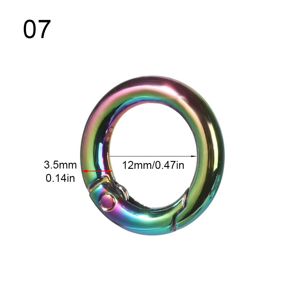 Snap Clasp Trigger Luggage Leathercraft Spring Gate Belt Strap Buckle Dog Chain Clip Metal Heart Ring Openable Keyring: 7