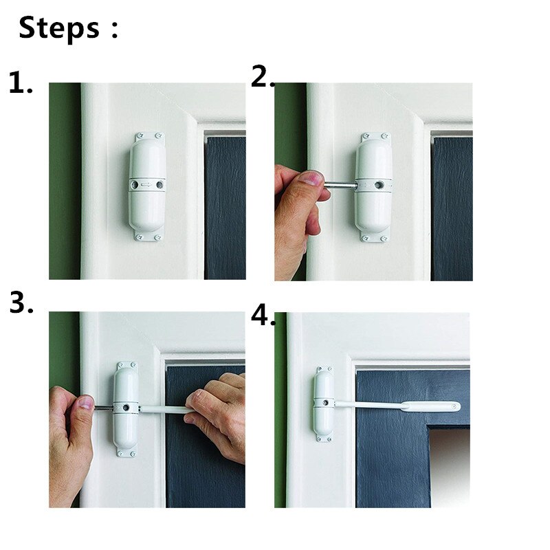 20-70Kg Wit Zinklegering Verstelbare Opbouw Automatische Voorjaar Sluiten Deurdranger Brandwerende Deur Stopper Deur hardware
