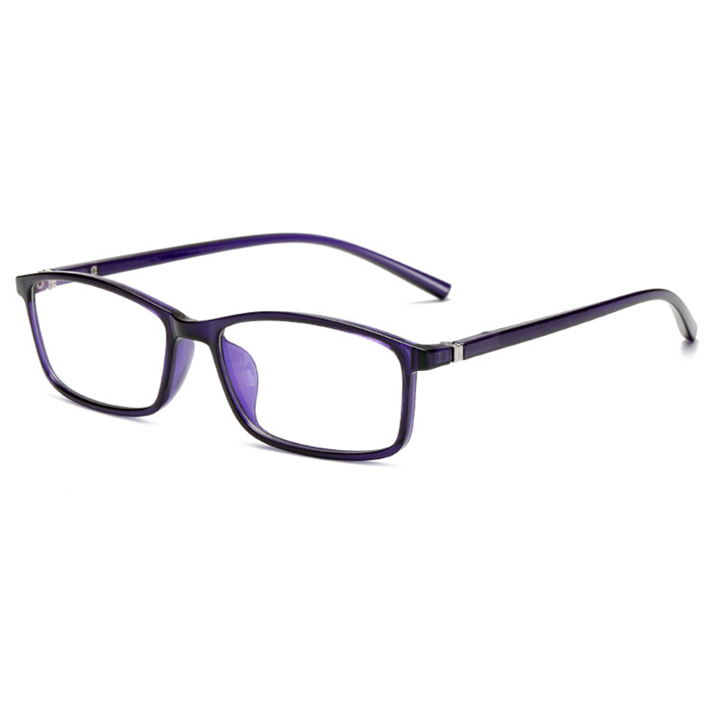 Anti Blau Licht Computer Gläser Photochrome Sonnenbrille Frauen Männer Rechteck Farbwechsel Brillen Ultraleicht Outdoor UV400: purple