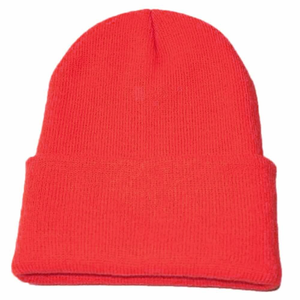 Unisexe Slouchy tricot bonnet Hip Hop casquette hiver Ski adulte chapeau Hip-hop tricoté acrylique fibres chapeau en stock #25: j