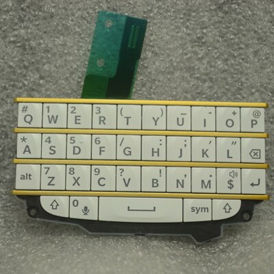 Toetsenbord russisch thais arabisch toetsenbord met flexkabels, reparatieonderdelen voor bb blackberry  q10 toetsenbord + gereedschap: Goud engels