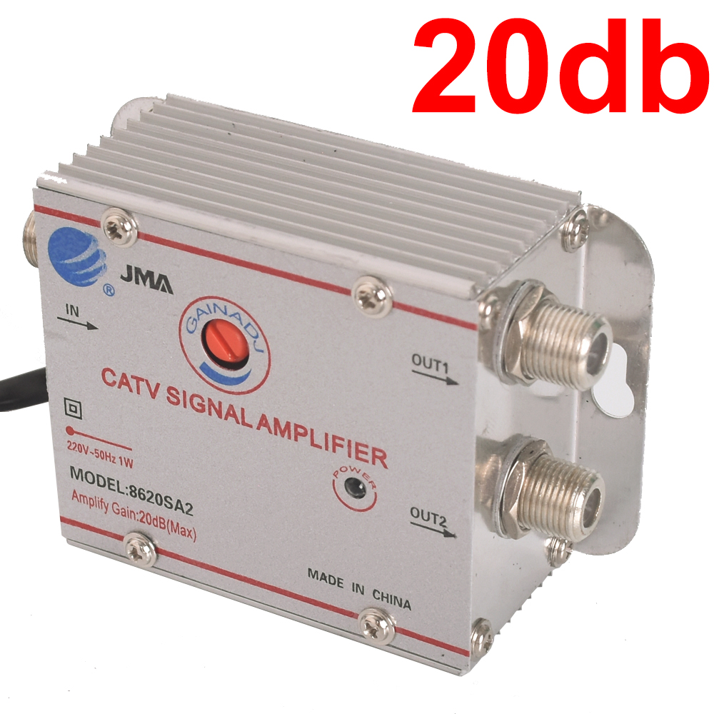20dB CATV TV Antenne Signal Verstärker Booster Splitter 8620SA2 Für Digital TV Eingang Zwei Ausgang EU Stecker 220V50/60Hz