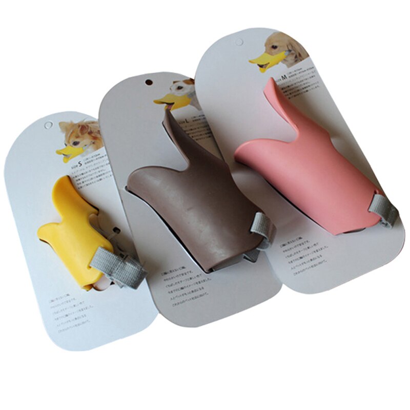 Adjustable Dog Muzzle Dog Mouth Mask Duck Quack Closed Safe Silicone Bark Bite Stop Cheap Training Products for Pets Dogs