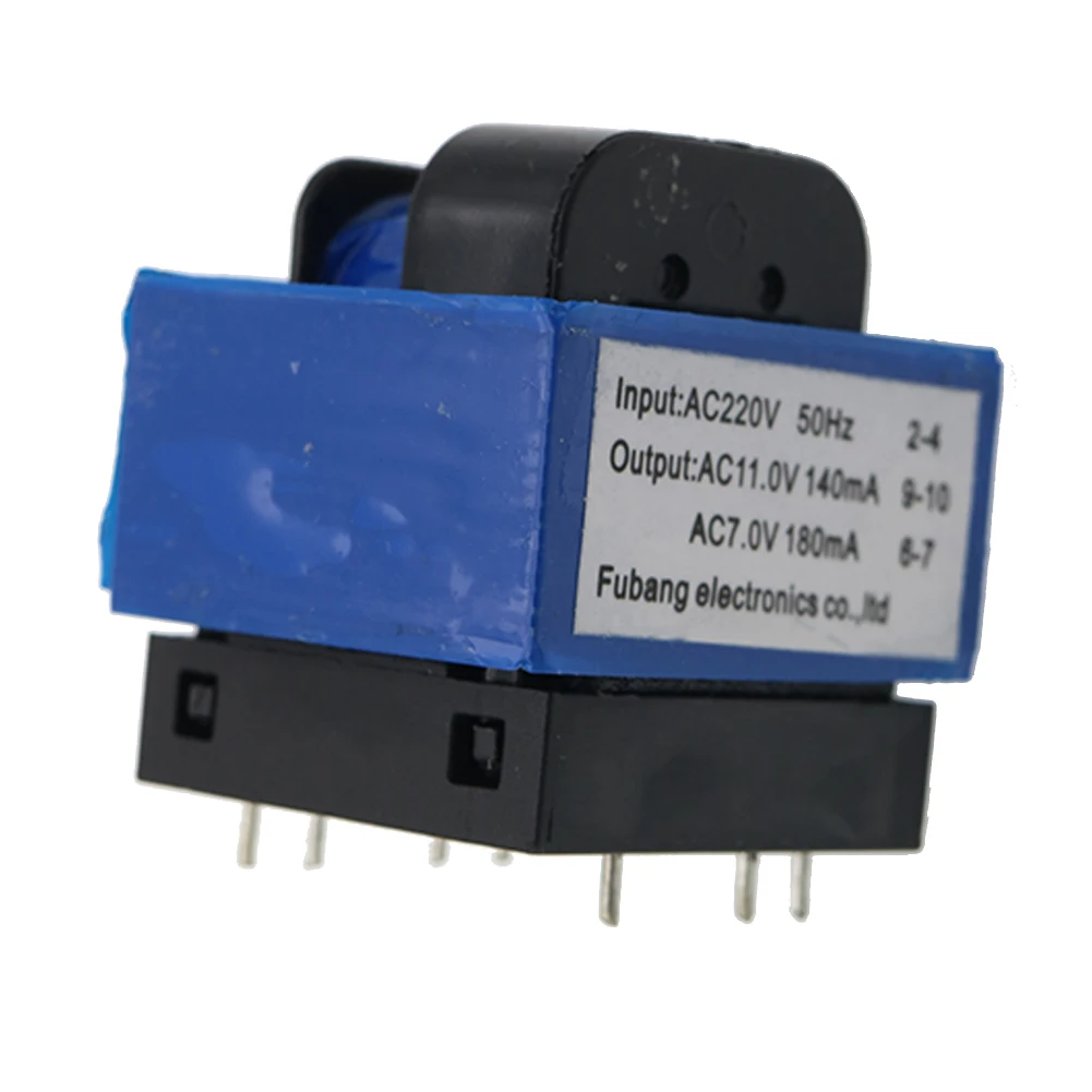 Transformateur de four à micro-ondes AC 220V à 11V/7V 140mA/180mA 7 broches PT-6329A de pièces de four à micro-ondes