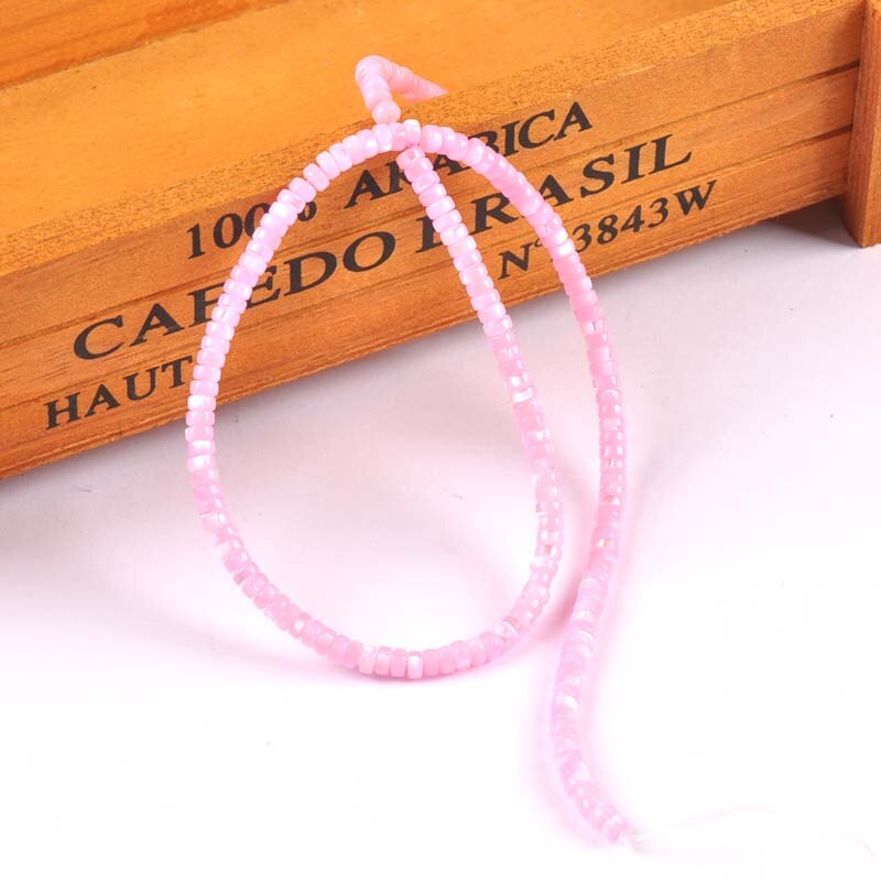 Cuentas planas redondas Multicolor para hacer pulseras, dijes para collar, accesorios de joyería, 36cm, trs0417