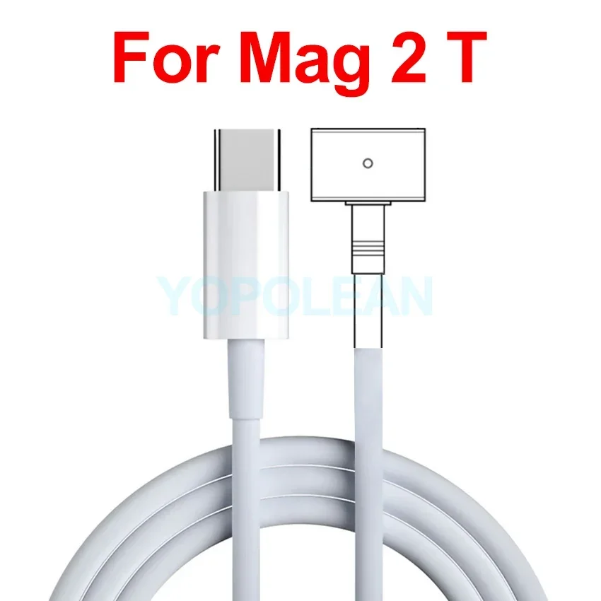 Laptop Oplader voor Macbook Pro Air Adapter mag 1 mag 2 45 W 60 W 85 W A1278 A1286 A1465 A1466 A1425 A1502 A1398 USB-C Kabel: Blue