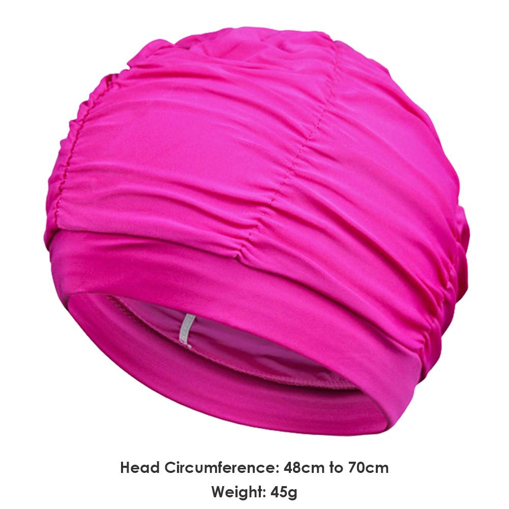 Svømmehat dygtig fremstilling svømmehat kvinder langt hår badehætte drapere fleksibel svømmehat ørebeskytte