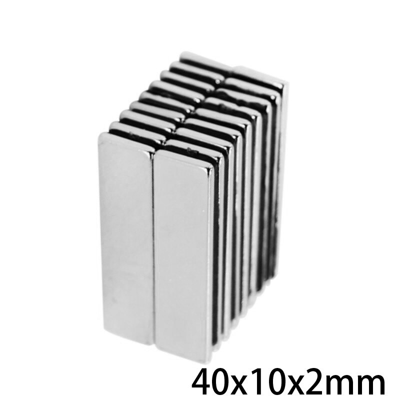 5 ~ 100 Stuks 40X10X2 Super Sterke Vel Zeldzame Aarde Magneet Dikte 2 Mm Blok Rechthoekige neodymium Magneten N35 40X10X2Mm 40*10*2 Mm