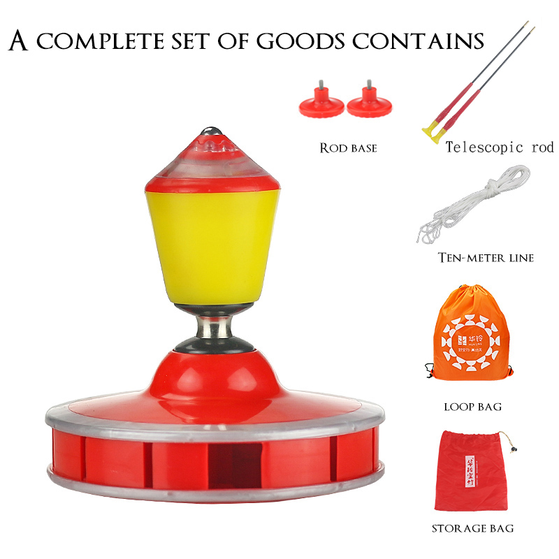 Chinesisches asymmetrisches diabolo 9 lagerspielzeug diabolo-set verpackung mit einkaufsnetz china