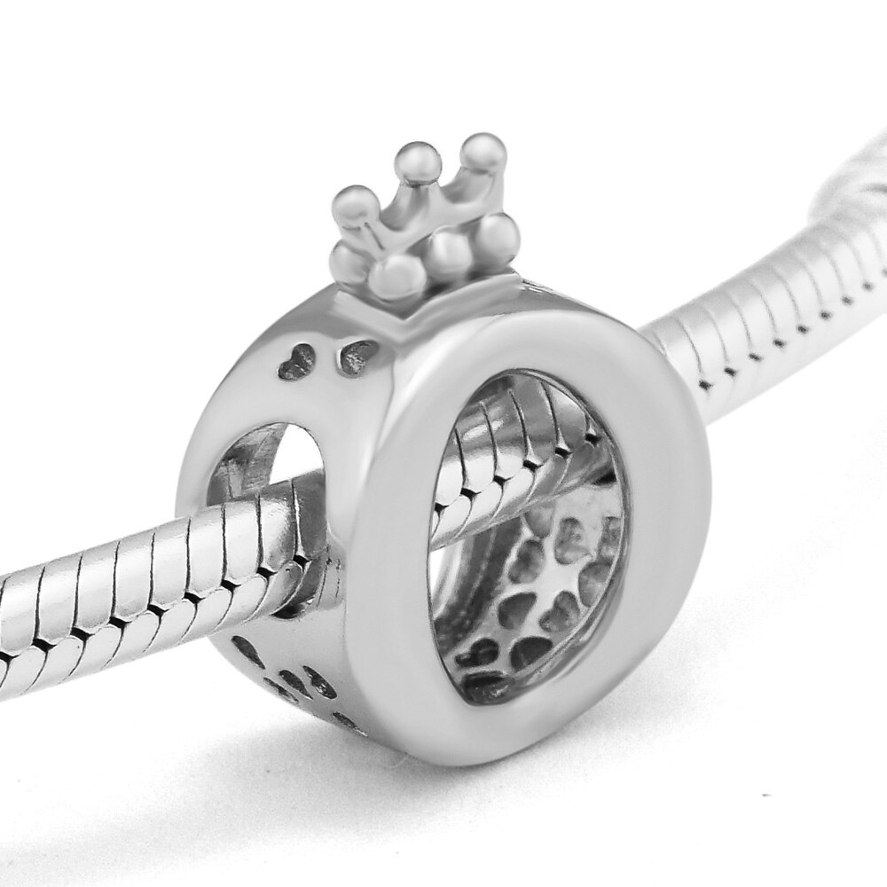Echt 925 Sterling Zilveren Kroon O Charms Big Hole Kralen Past Europese Originele Armbanden Kraal Voor Sieraden Maken Kralen