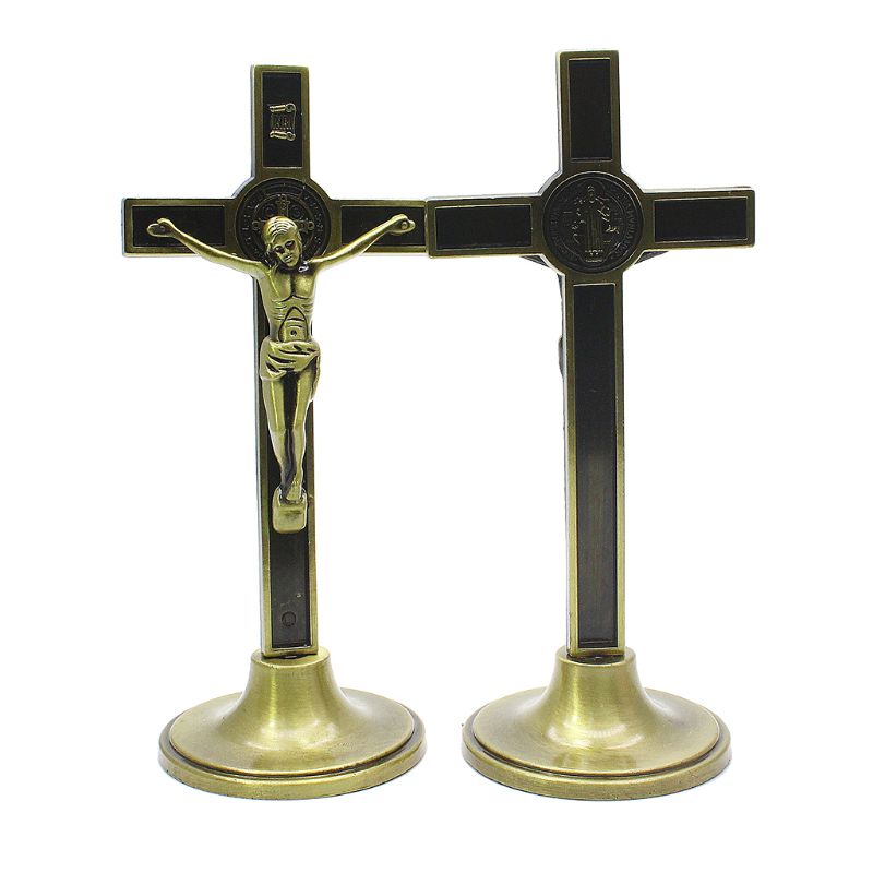 Kruis Kruisbeeld Christus Katholieke Jezus Religieuze Kerk Decoratie Stand Muur Antieke Huis Kapel Decor 667A