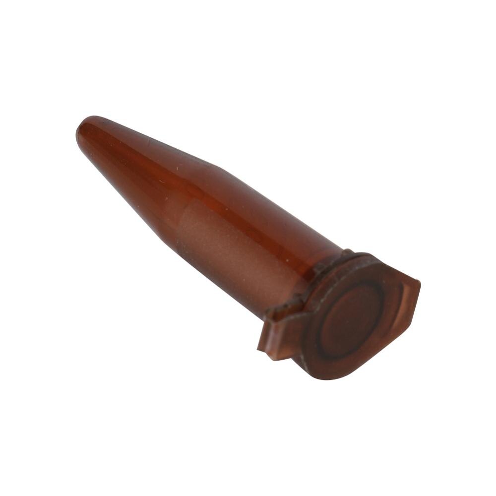 0.5ml Plastic Brown Centrifuge Tube with Scale Centrifugal Tube Snap Cap Cone Bottom Laboratory Analysis Sample Vial 100Pcs