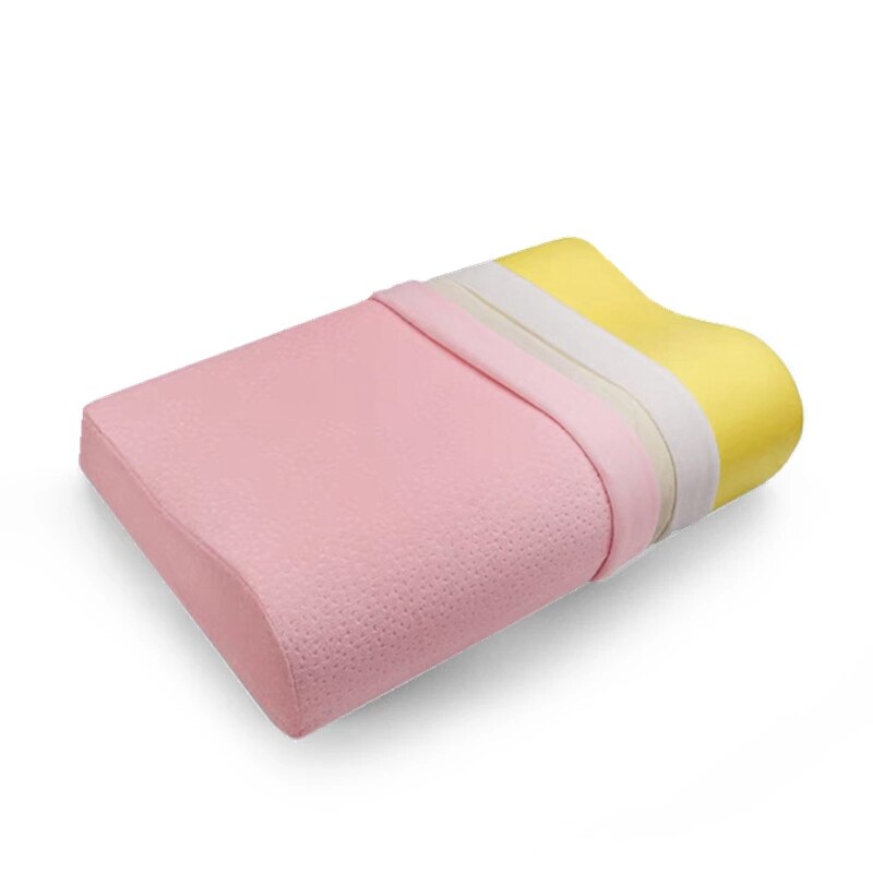 Memory foam sängkläder kudde cervikala kuddar för att sova lindra nacksmärtor med tvättbart överdrag säng liggunderlag för vuxna &amp; barn: Bl2001 plus-velrosa / 60 x 30 x 12 (9)  cm