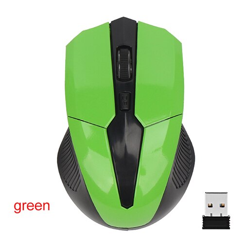 2.4G Wireless Mouse Super Slim Optical Wireless Mouse USB 2.0 Receiver Right Scroll Mice For PC Laptop Notebook Video Game Mouse: Green