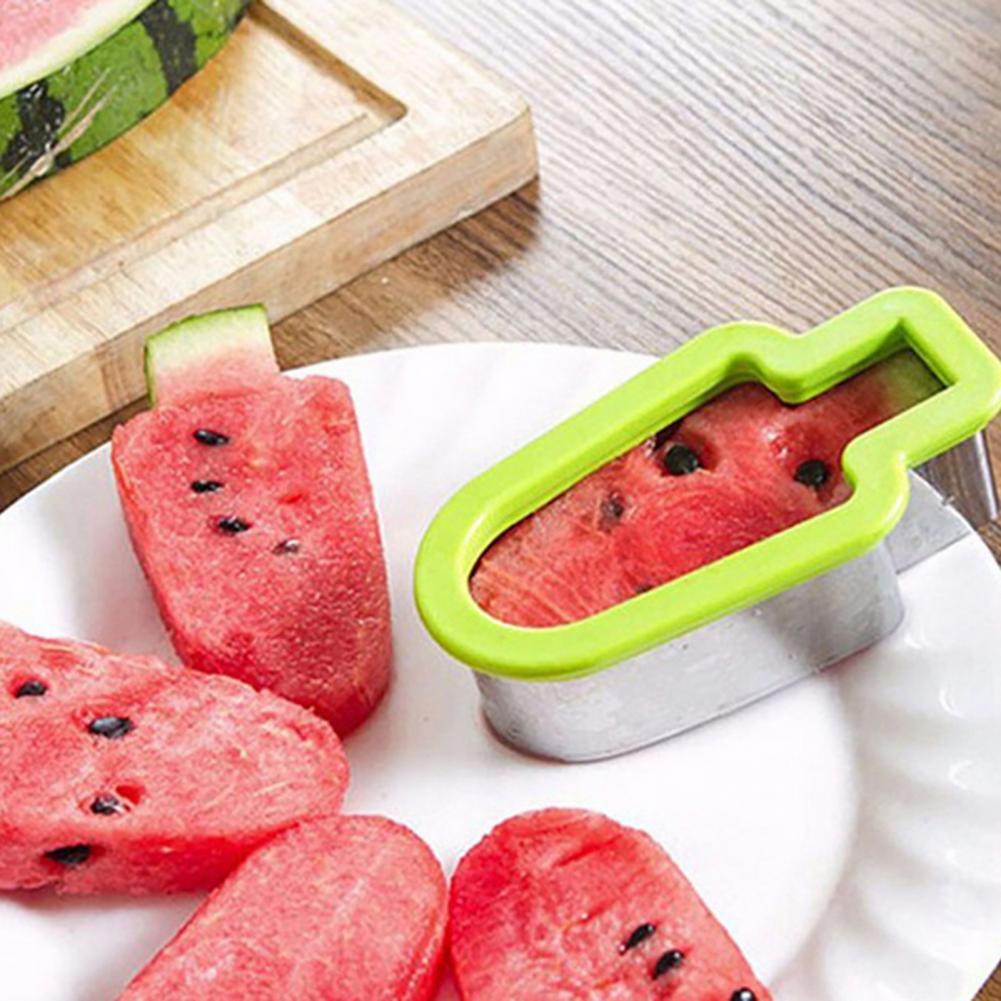 Sandía cortadora fácil de usar hielo crema forma de acero inoxidable ABS melón cortador de fruta con moldes para casa fruta original de herramienta de corte