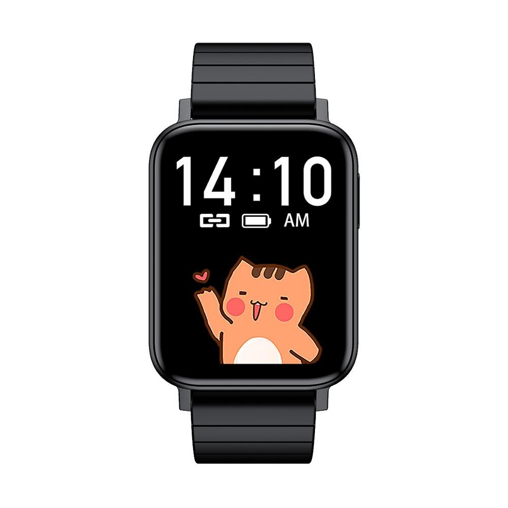 LEMFO T10 Smartwatch - 1.65" Display - Bluetooth 5.0 - Heart Rate & Blood Pressure Monitor - Music Control: Black