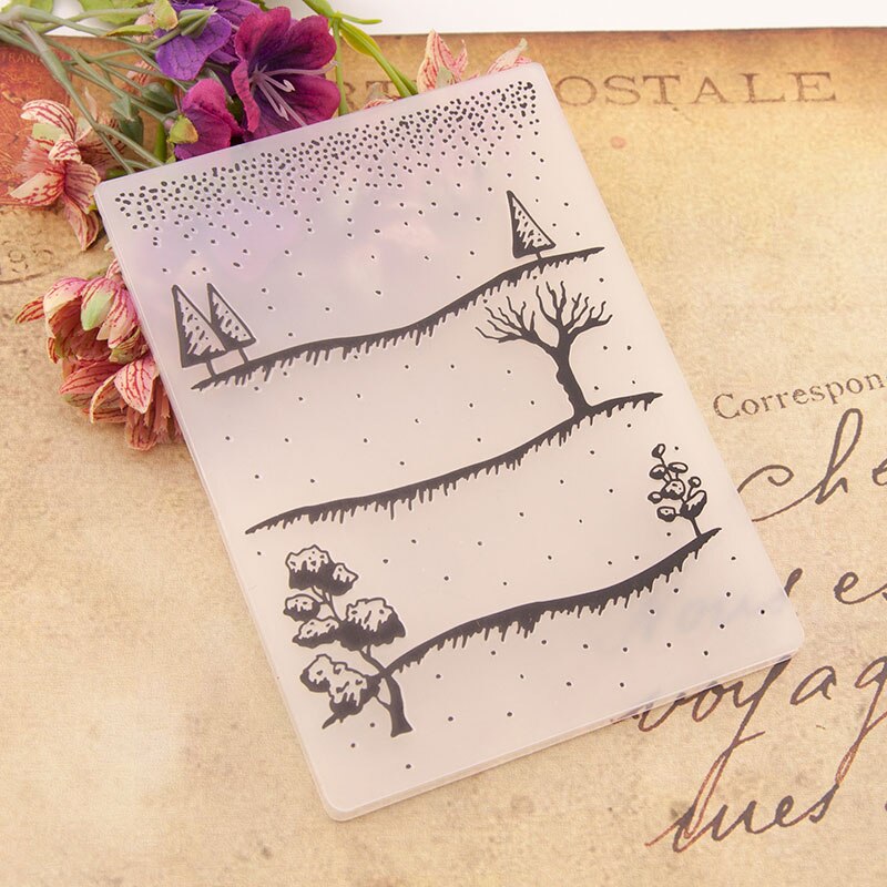 Tree Embossing folders Plastic Template for DIY Scrapbooking Crafts Making Photo Album Background Card Decoration