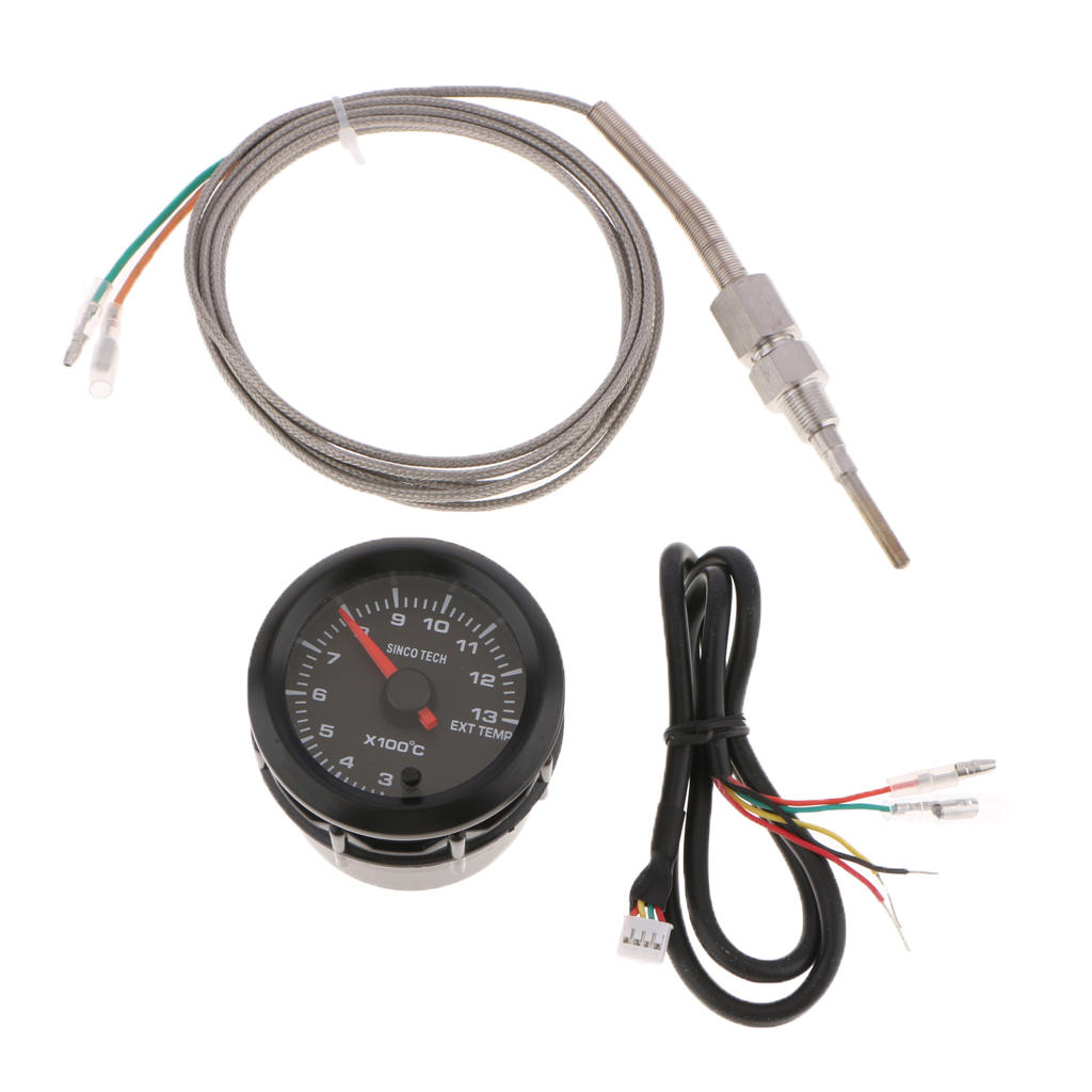 52mm 2" DIGITAL ANALOG LED EXHAUST GAS TEMPERATURE TEMP GAUGE 7 COLOR
